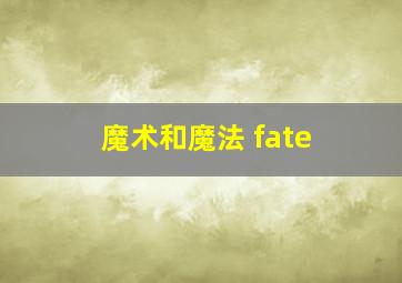 魔术和魔法 fate